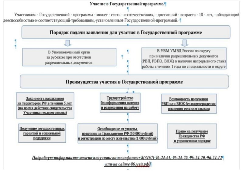 Государственная программа для иностранных граждан